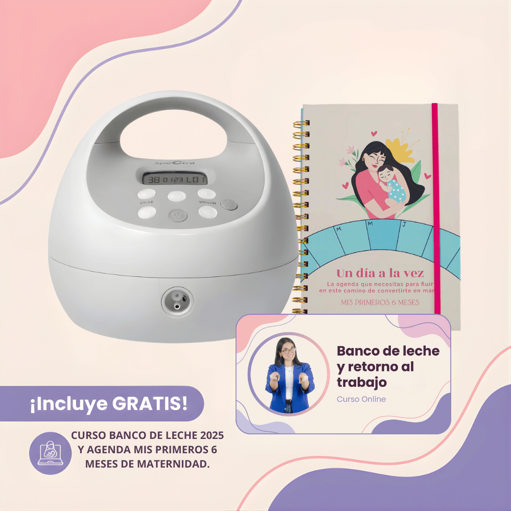 SPECTRA S1 PRO – EXTRACTOR ELÉCTRICO DOBLE RECARGABLE + AGENDA - MIS PRIMEROS 6 MESES DE MATERNIDAD + CURSO VIRTUAL: BANCO DE LEC - 1