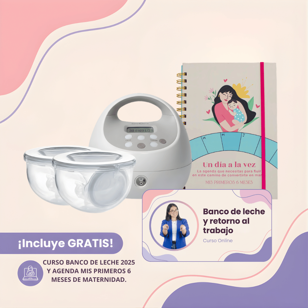 SPECTRA S1 PRO – EXTRACTOR ELÉCTRICO DOBLE RECARGABLE INCLUYE CARACUPS(COPAS MANOS LIBRES) + AGENDA - MIS PRIMEROS 6 MESES DE MAT - 1