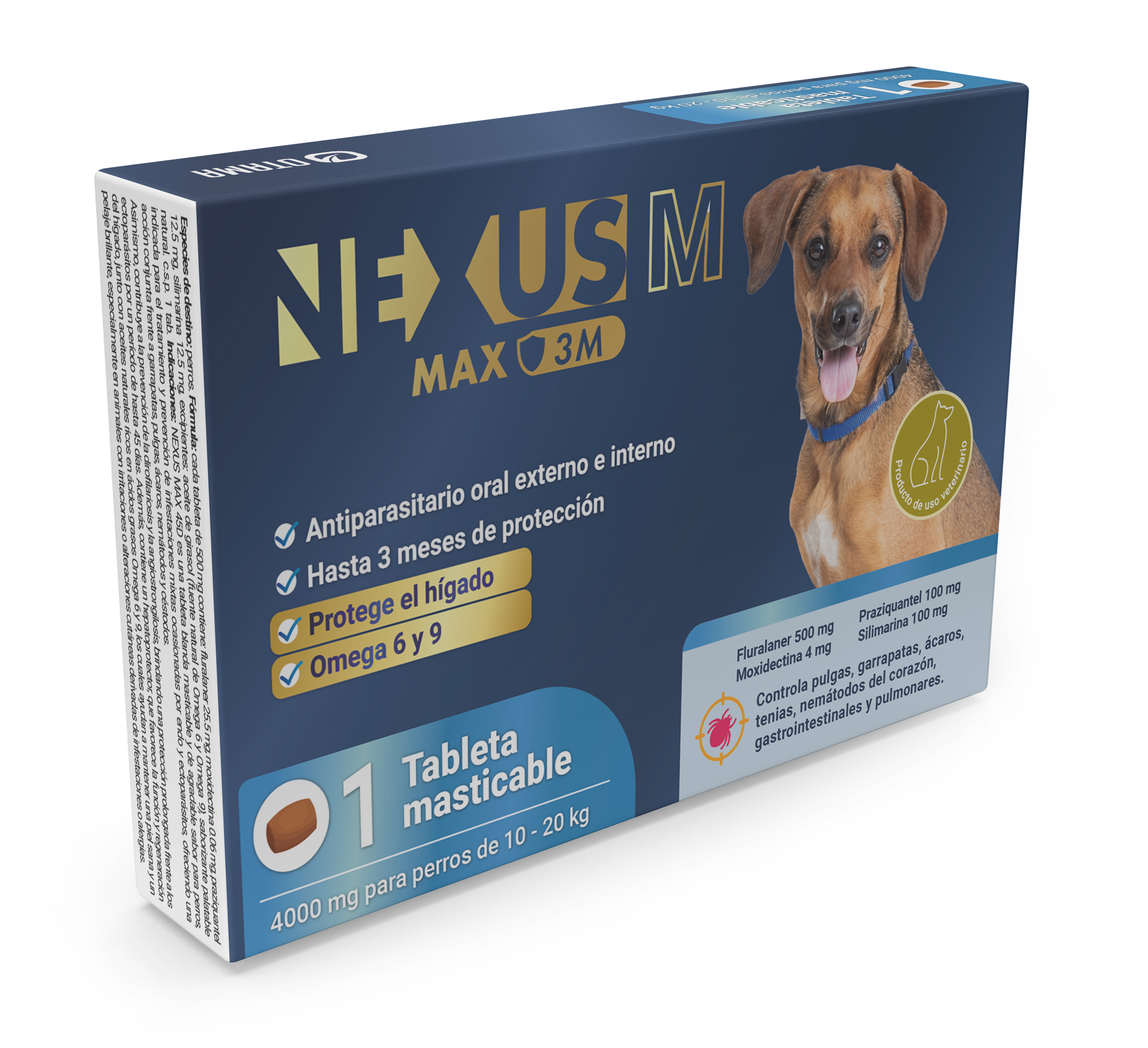 ANTIPULGAS EN TABLETA NEXUS MAX 3M M (10-20KG) - 1