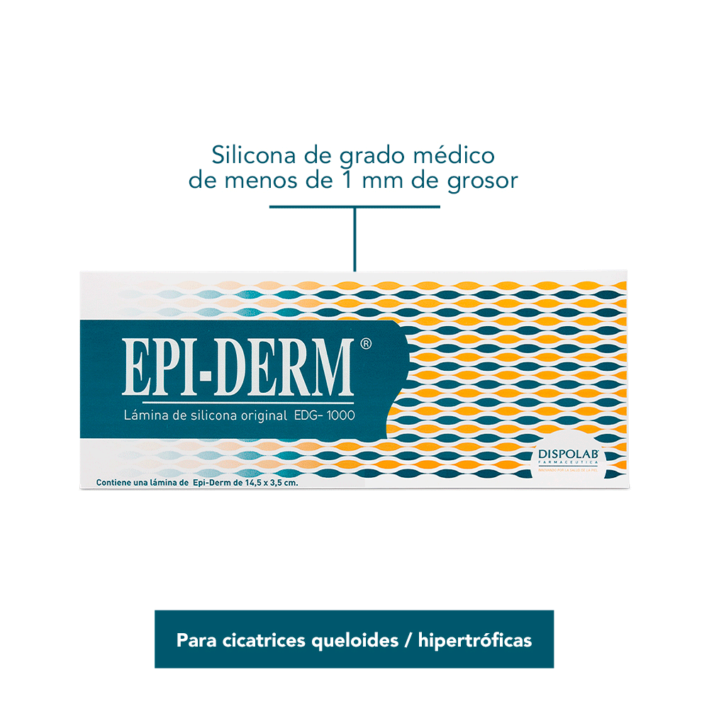 LÁMINA DE GEL DE SILICONA EPI-DERM 1000 (14.5X3.5 CM) - 2