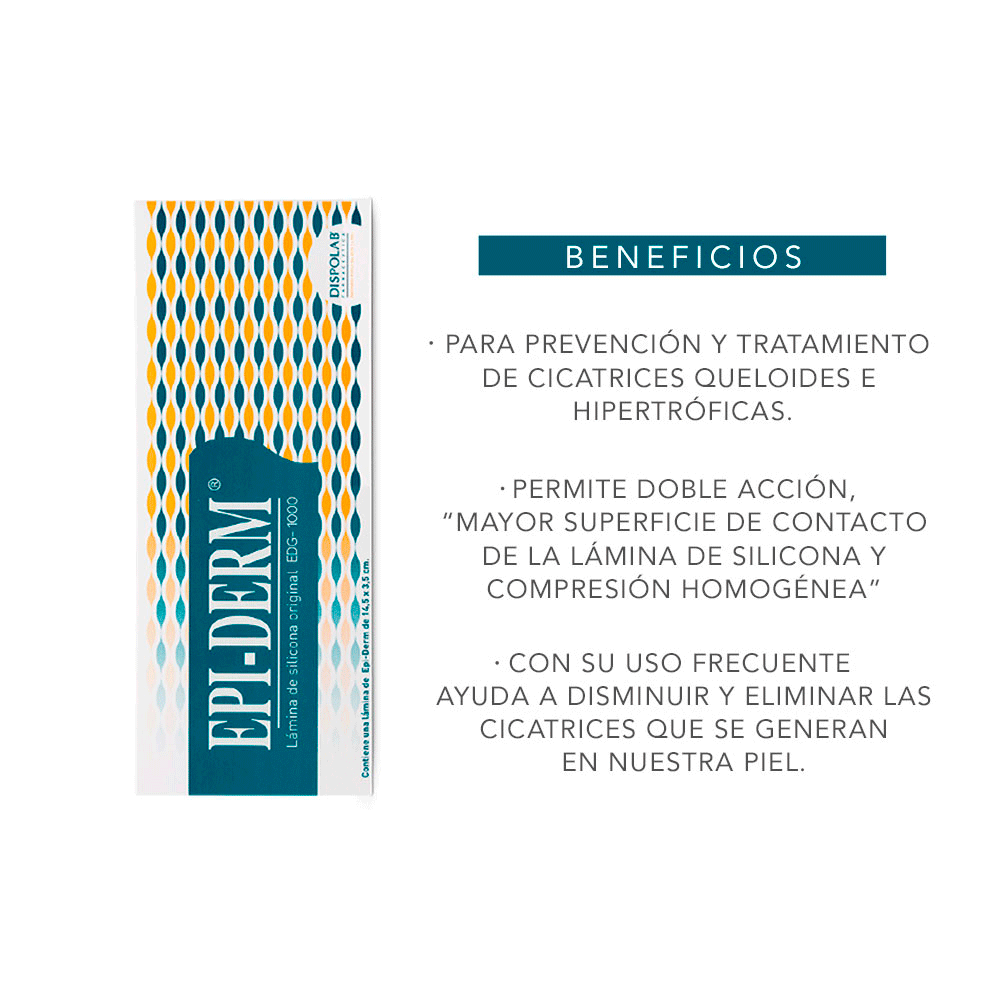 LÁMINA DE GEL DE SILICONA EPI-DERM 1000 (14.5X3.5 CM) - 3