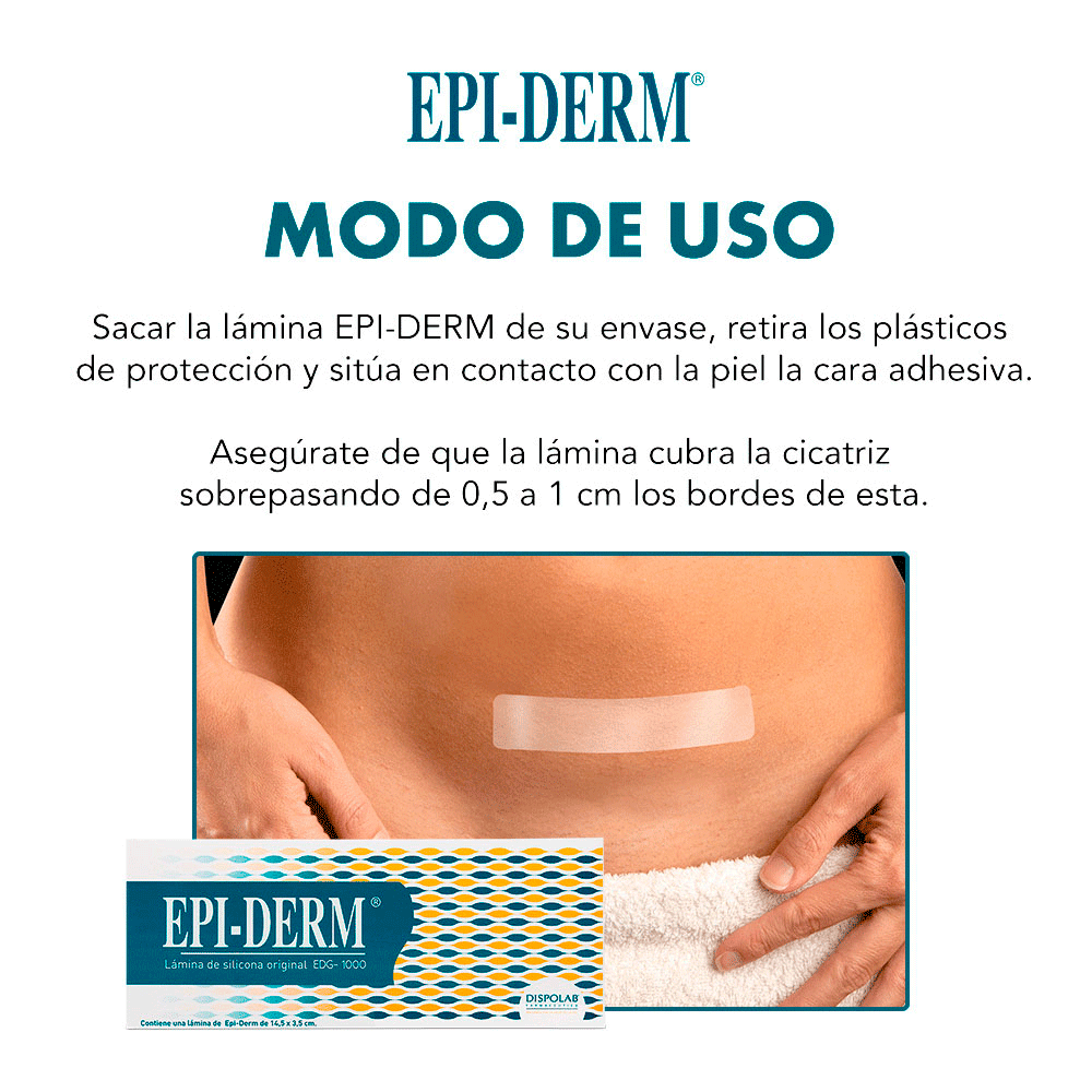 LÁMINA DE GEL DE SILICONA EPI-DERM 1000 (14.5X3.5 CM) - 4