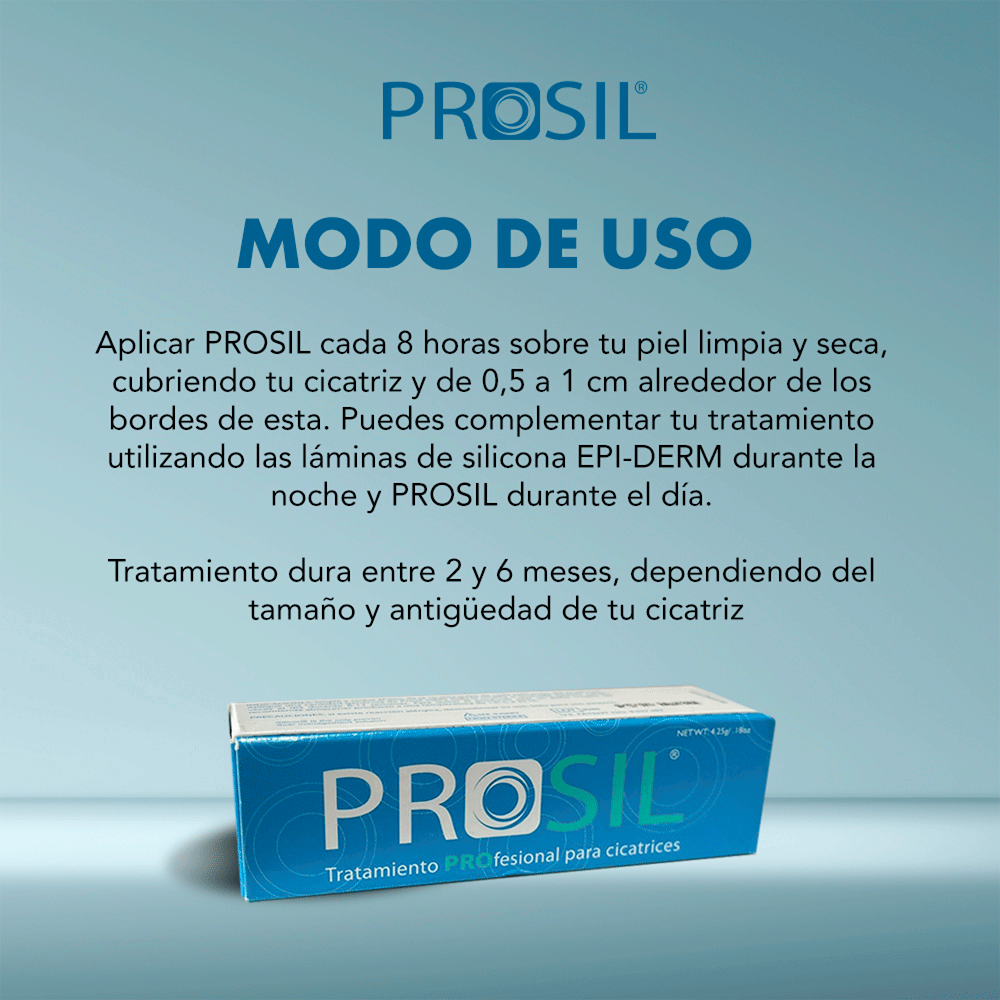 BARRA DE SILICONA PROSIL PARA TRATAMIENTO DE CICATRICES 4.25 GR - 4