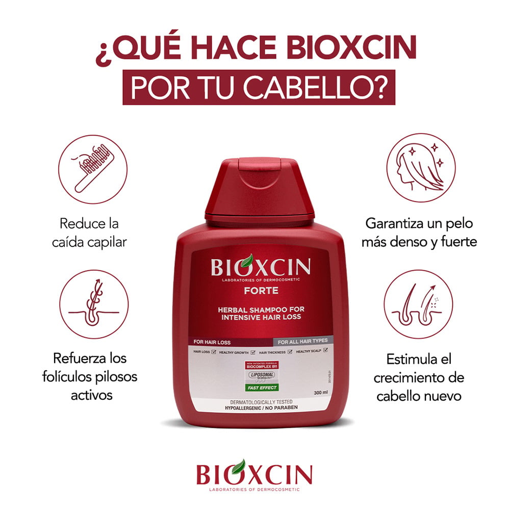 SHAMPOO ANTICAÍDA BIOXCIN FORTE 300 ML - 3