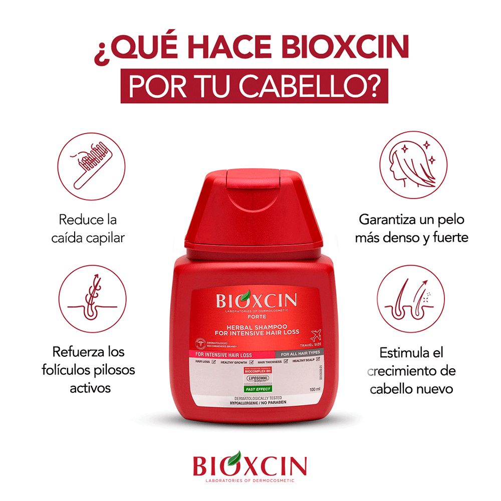 SHAMPOO ANTICAÍDA BIOXCIN FORTE 100 ML - 6