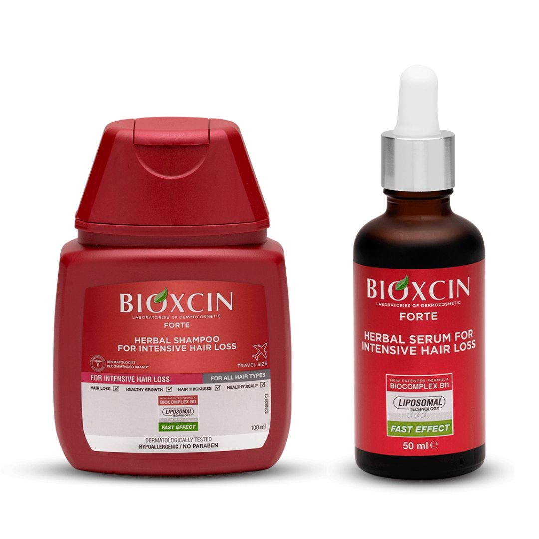 SHAMPOO 100ML + SERUM ANTICAÍDA BIOXCIN FORTE - 1