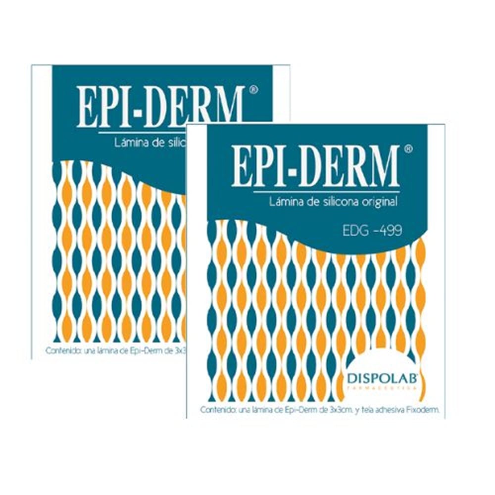 PACK X2 LÁMINA DE GEL DE SILICONA EPI-DERM 499 (3X3 CM) - 1