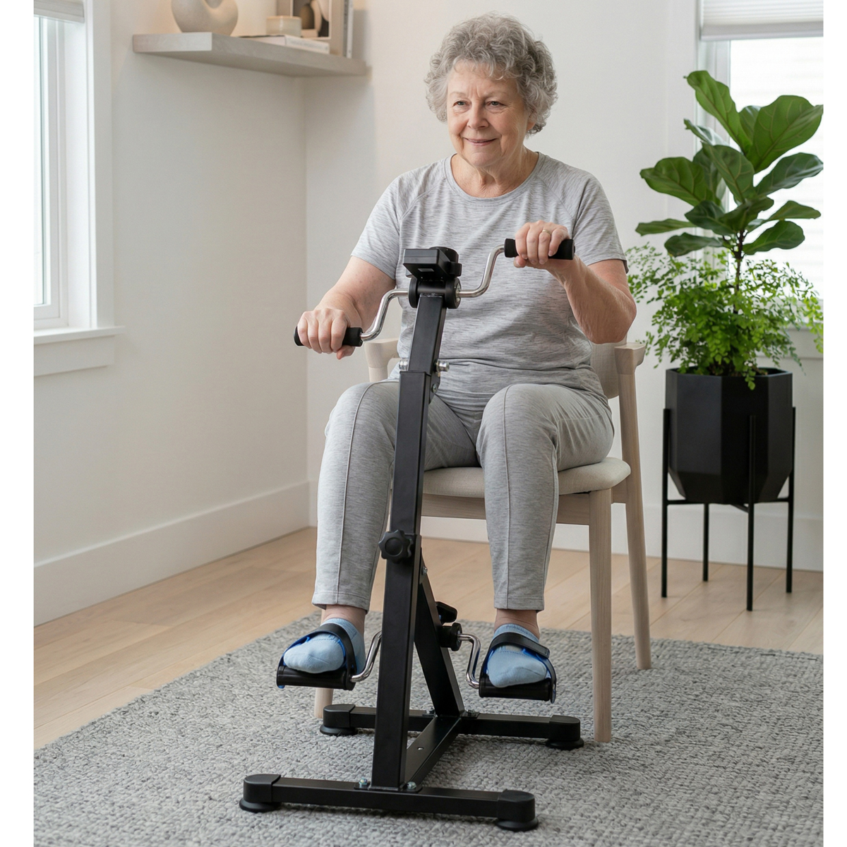 PEDALERA DUAL MANUAL DE REHABILITACIÓN PARA BRAZOS Y PIERNAS CON MONITOR DIGITAL - 4