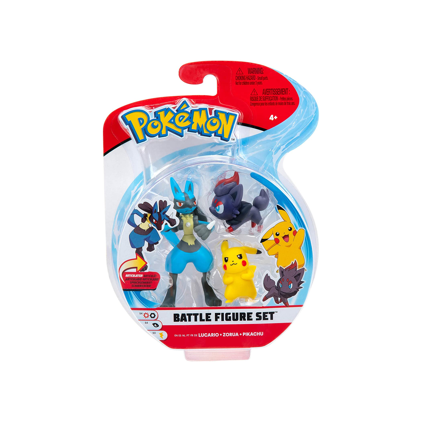Set Di Figure Pokémon Battaglia – Raupy, Wuffels, Elektek (Personaggi Ufficiali Jazwares)