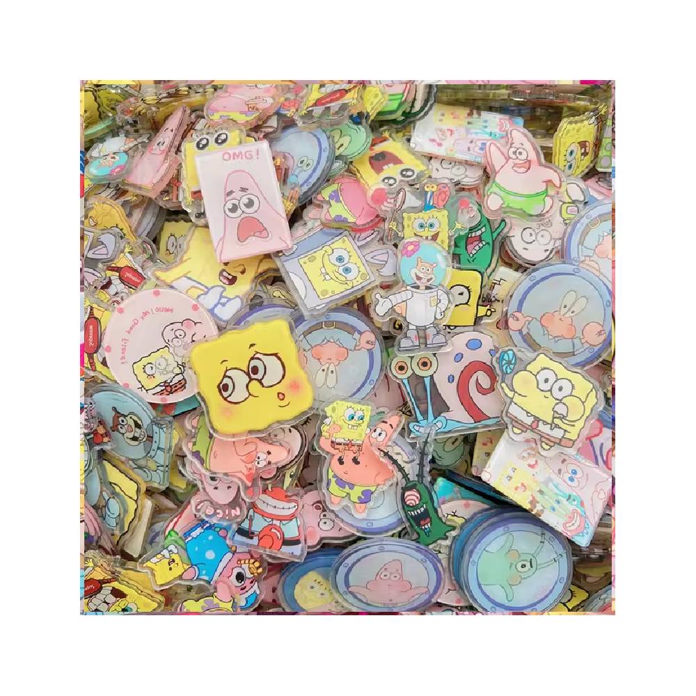 ACRILICOS AL AZAR 10 UNIDADES DE BOB ESPONJA - 1
