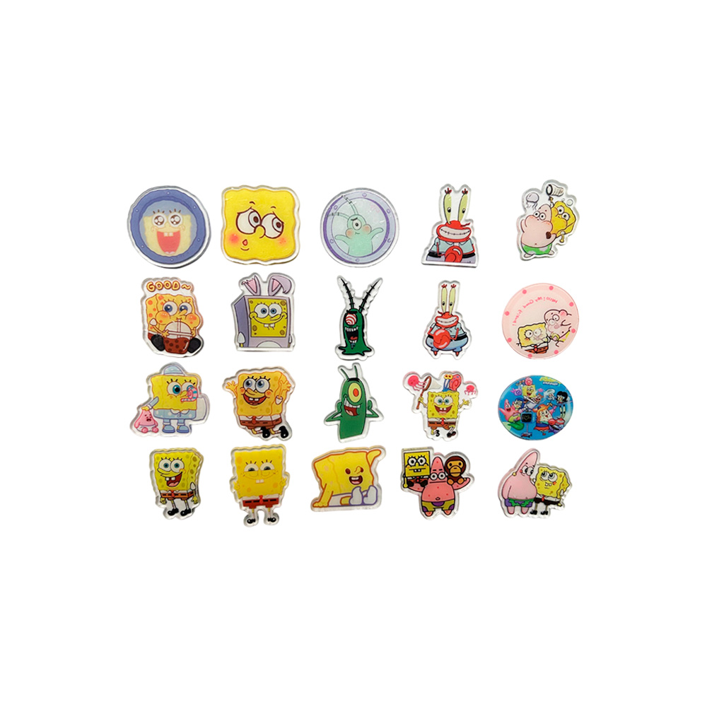 ACRILICOS AL AZAR 10 UNIDADES DE BOB ESPONJA - 3