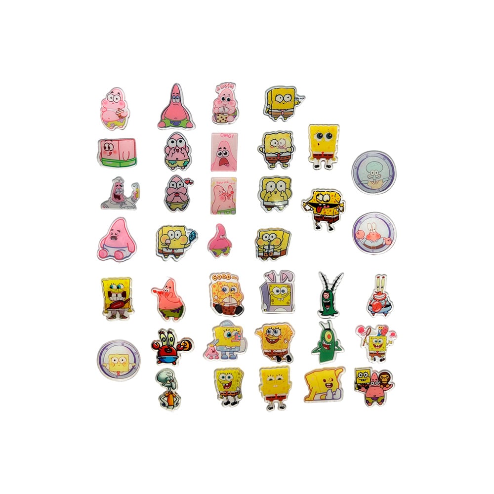 ACRILICOS AL AZAR 10 UNIDADES DE BOB ESPONJA - 5