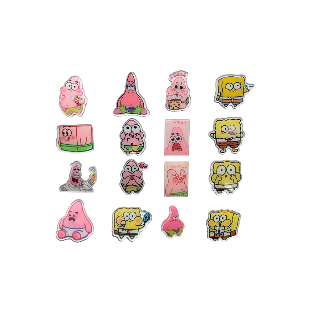 ACRILICOS AL AZAR 10 UNIDADES DE BOB ESPONJA - 6