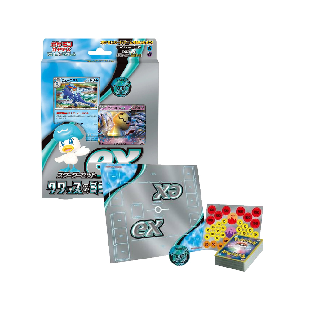 POKEMON  TCG STARTER SET QUAXLY Y MIMIKYU EX JAPON - 2