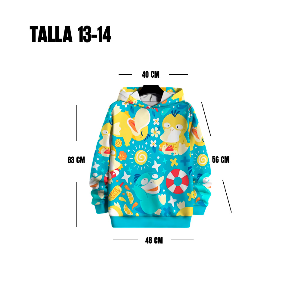 POKEMON POLERA PYSDUCK ESTILO VERANO TALLA 13 14 - 2