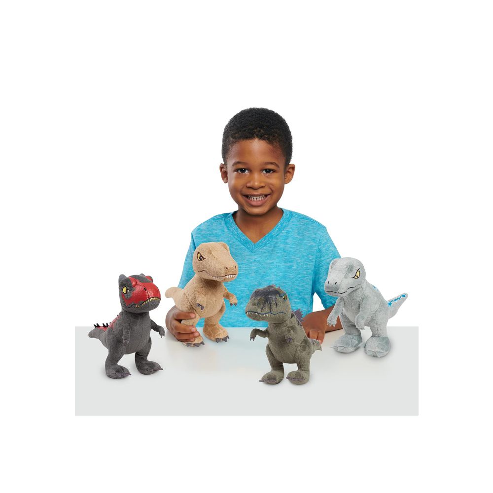 JURASSIC WORLD PELUCHE SET CARNOTAURUS GIGANOTOSAURUS 18CM - 4