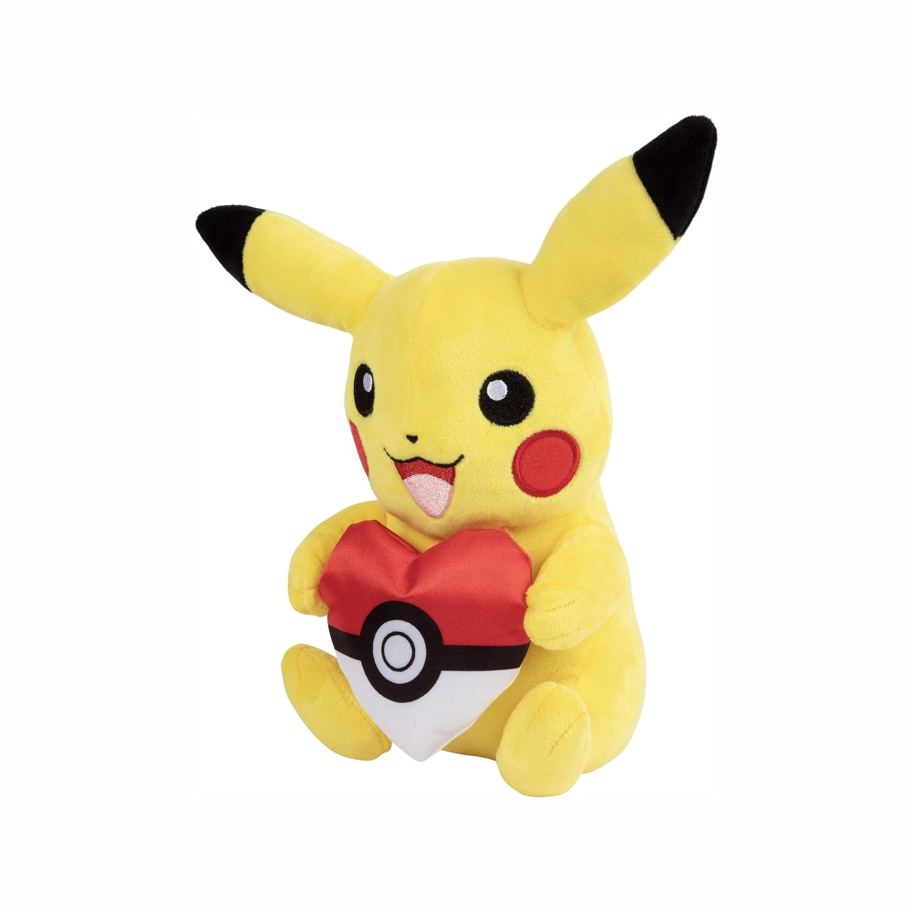 POKEMON PELUCHE PIKACHU CON CORAZON POKEBOLA 23CM - 4