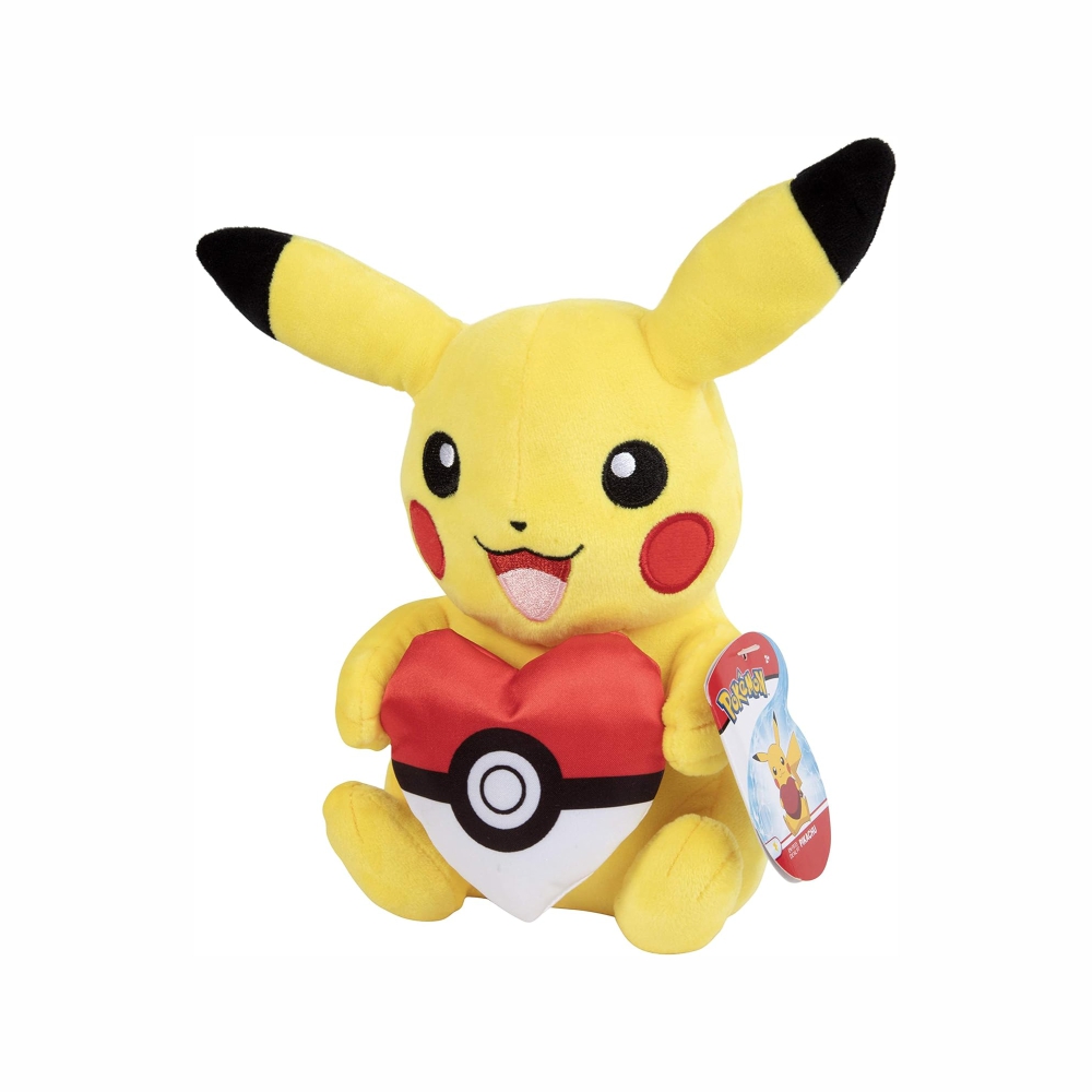 POKEMON PELUCHE PIKACHU CON CORAZON POKEBOLA 23CM - 5