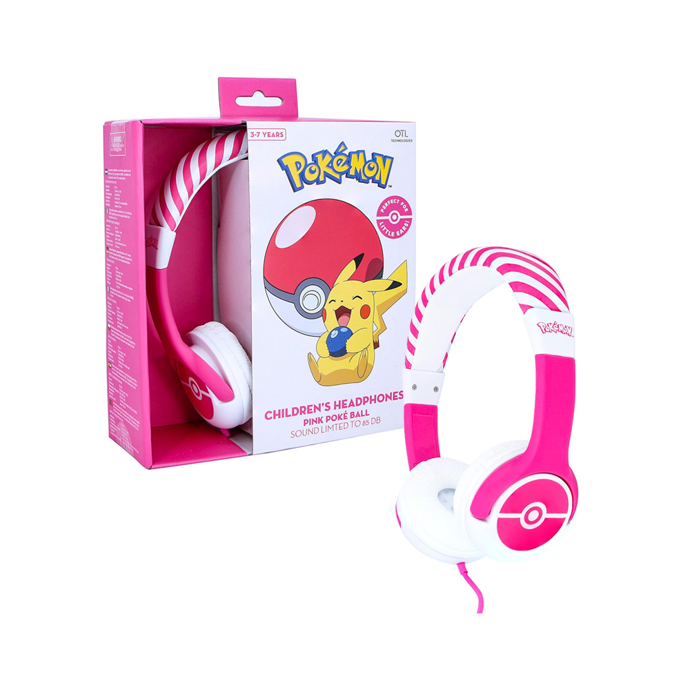 POKEMON AURICULARES PINK POKEBALL LICENCIADO - 1