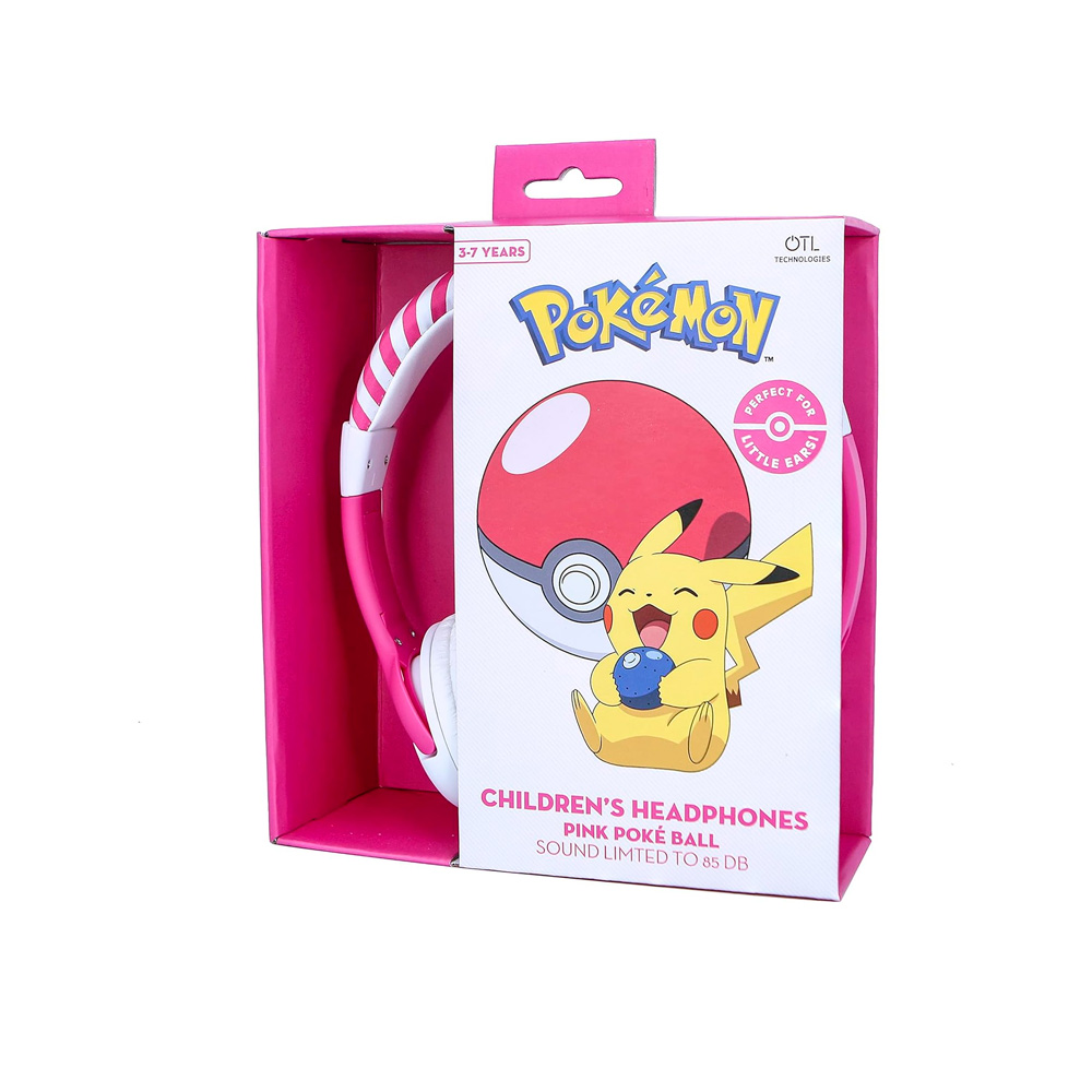 POKEMON AURICULARES PINK POKEBALL LICENCIADO - 3