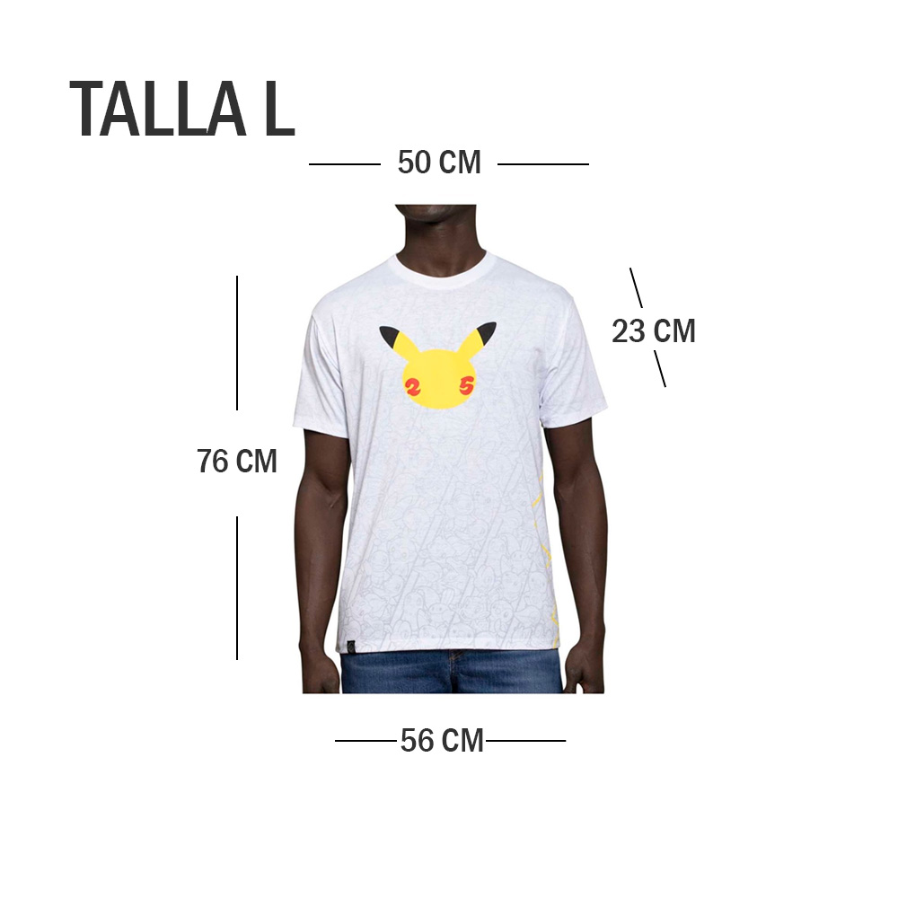 POKEMON CENTER POLO BLANCO CELEBRATIONS TALLA L - 2