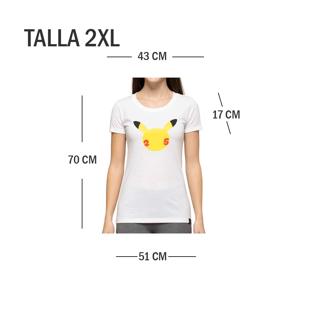 POKEMON CENTER POLO 25 CELEBRATION MUJER TALLA 2XL - 2