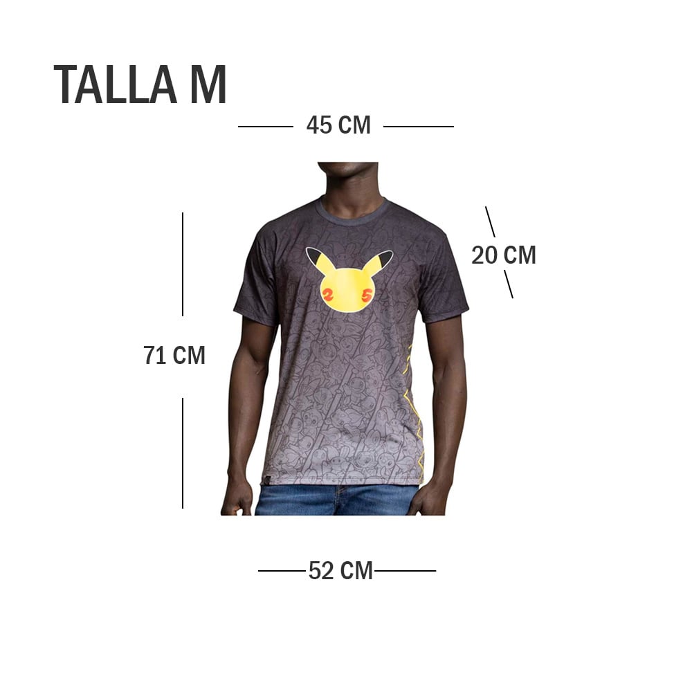 POKEMON CENTER POLO NEGRO CELEBRATIONS TALLA M - 2