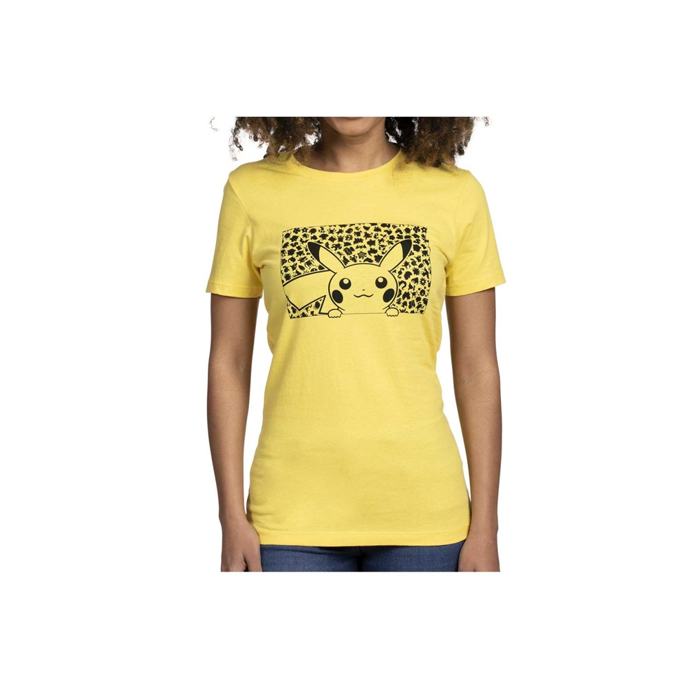 POKEMON CENTER POLO PIKACHU SILUETAS AMARILLO TALLA L - 1