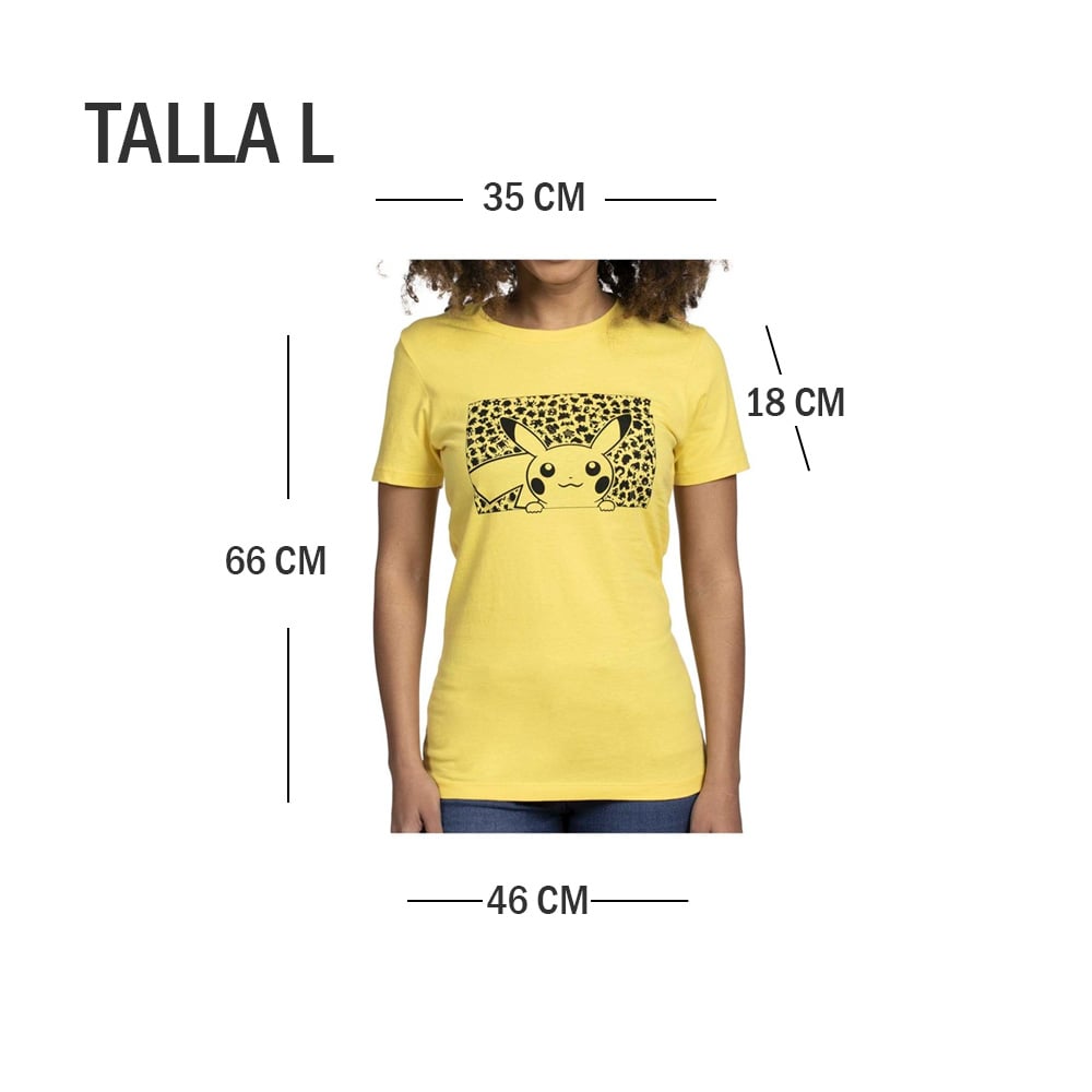 POKEMON CENTER POLO PIKACHU SILUETAS AMARILLO TALLA L - 2