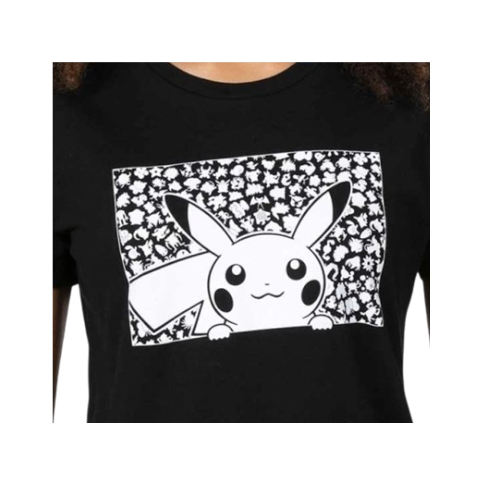 POKEMON CENTER POLO PIKACHU SILUETAS NEGRO TALLA M - 4