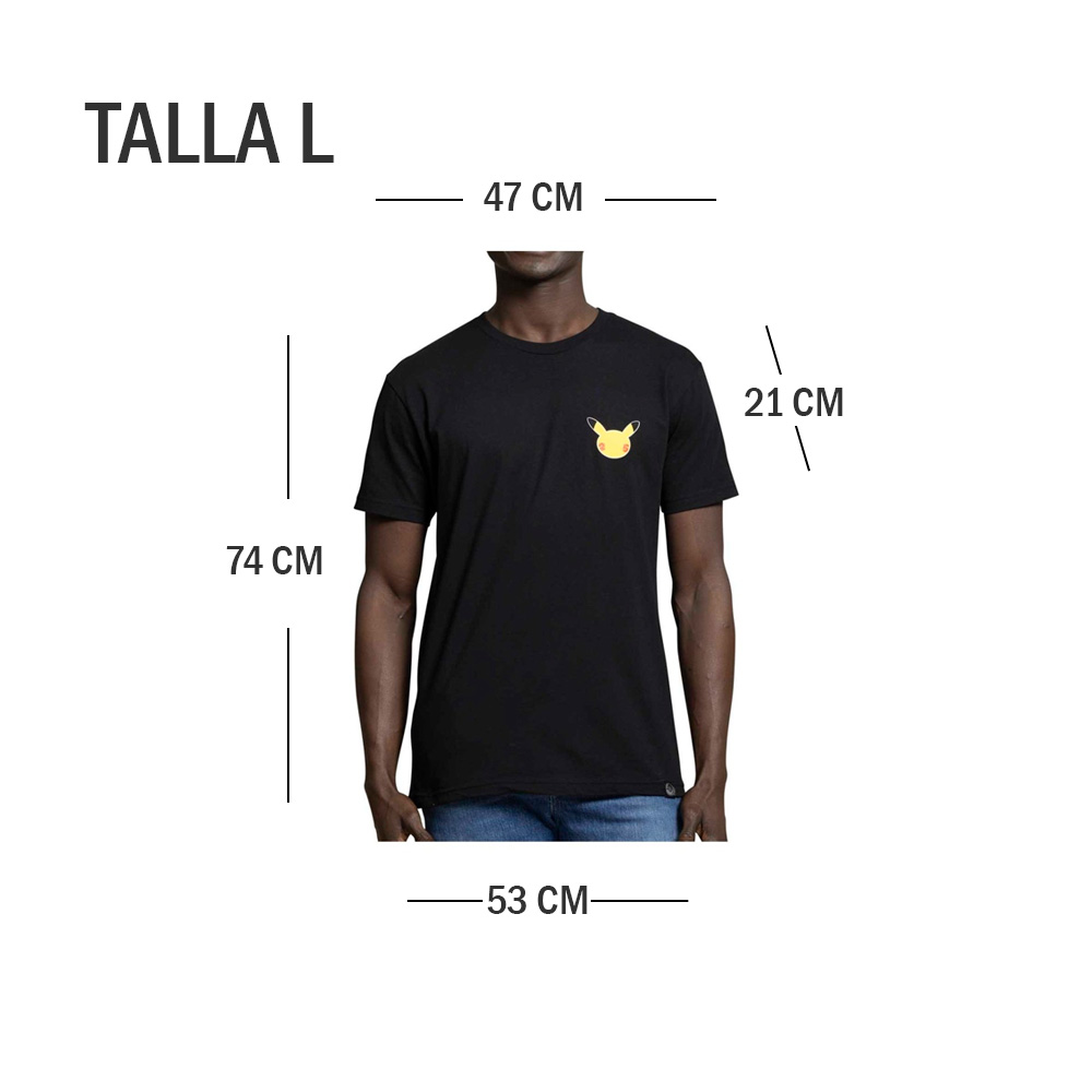 POKEMON CENTER POLO NEGRO CELEBRATIONS RELAXED TALLA L - 2