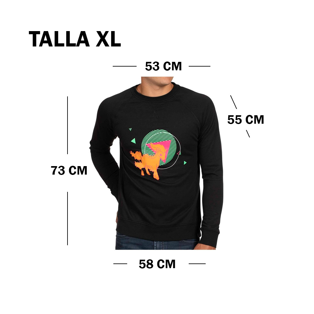 POKEMON CENTER SUDADERA PONYTA BLACK TALLA XL - 2
