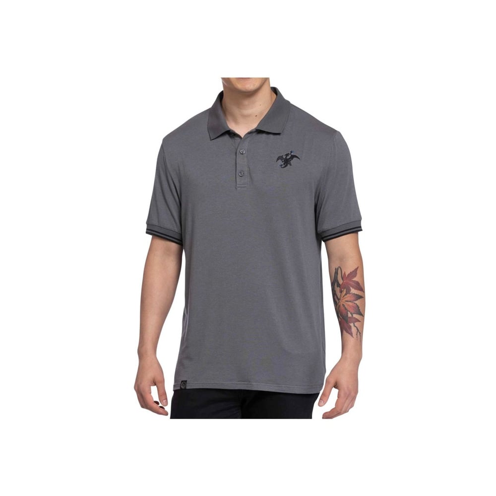 POKEMON CENTER POLO CLASSICS CHARIZARD GRAY TALLA S - 1