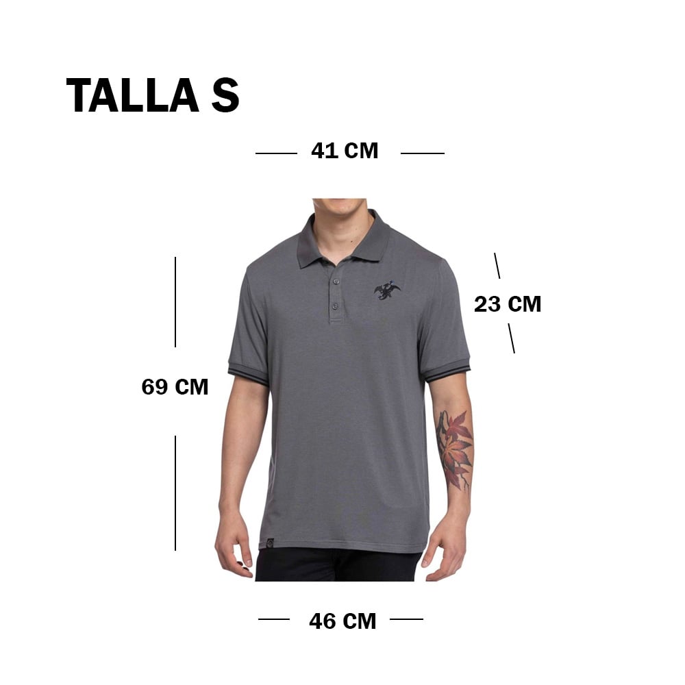 POKEMON CENTER POLO CLASSICS CHARIZARD GRAY TALLA S - 2