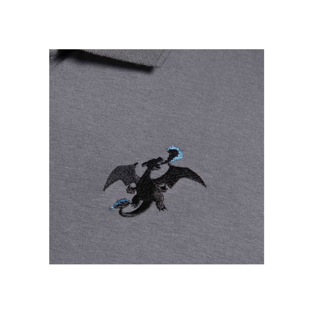 POKEMON CENTER POLO CLASSICS CHARIZARD GRAY TALLA S - 4