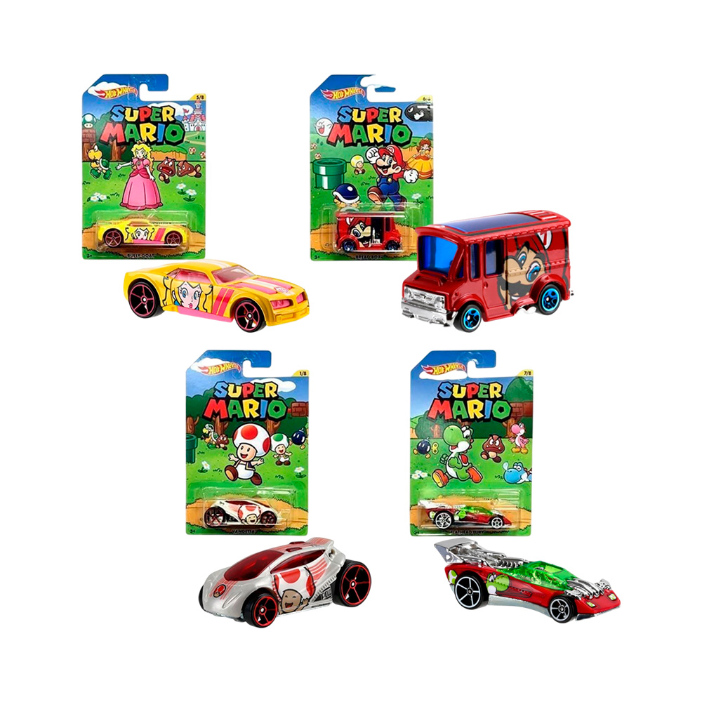 HOT WHEELS MARIO KART SET 7 AUTOS COLECCIONABLES - 2