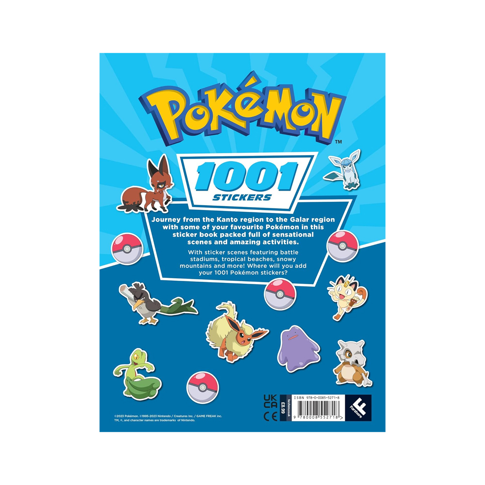 POKEMON LIBRO 1001 STICKERS INCLUYE ACTIVIDADES - 2