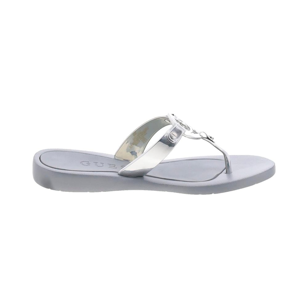 SANDALIA GUESS PARA DAMA SILVER TYANA FLAT TALLA 6 - 3