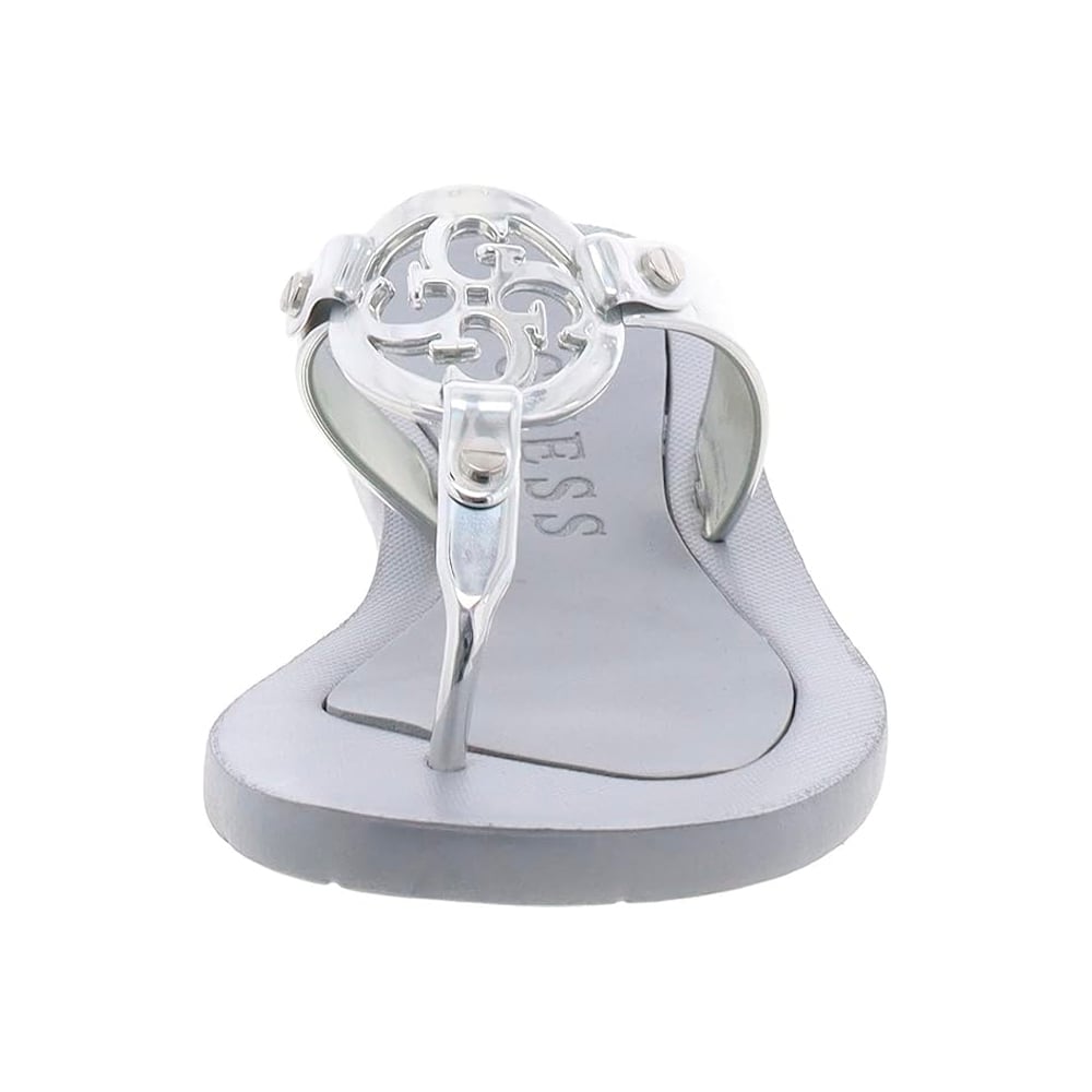 SANDALIA GUESS PARA DAMA SILVER TYANA FLAT TALLA 6 - 4