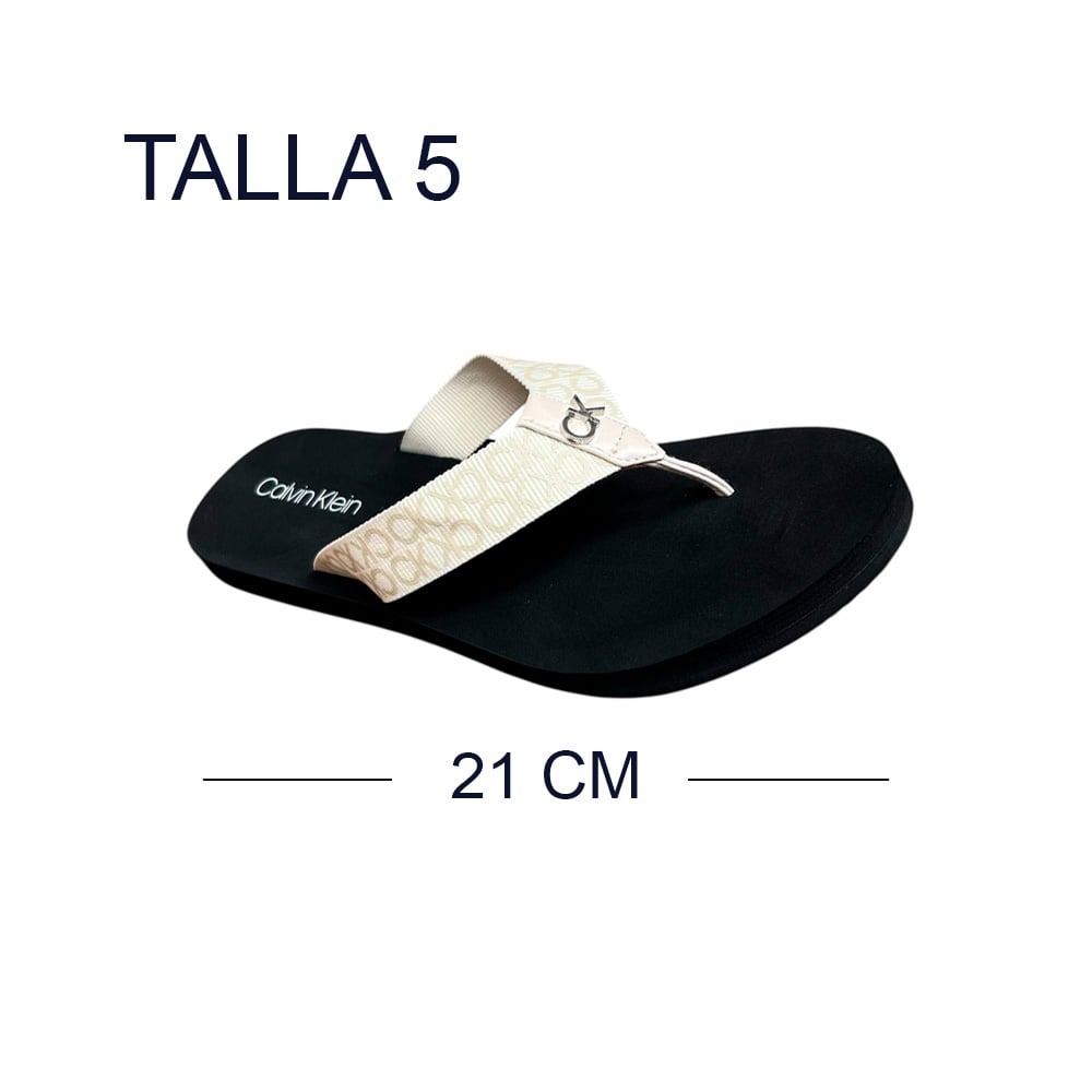 SANDALIA CALVIN KLEIN DAMA CALUHA IVORY 150 TALLA 5 - 2