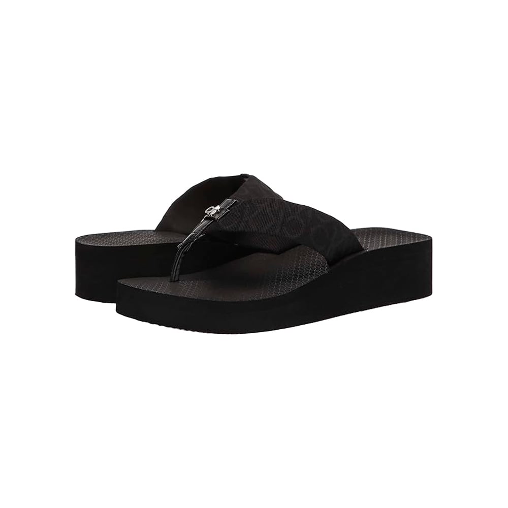 SANDALIAS BLACK CALVIN KLEIN PARA MUJER MEENA TALLA 6 - 1