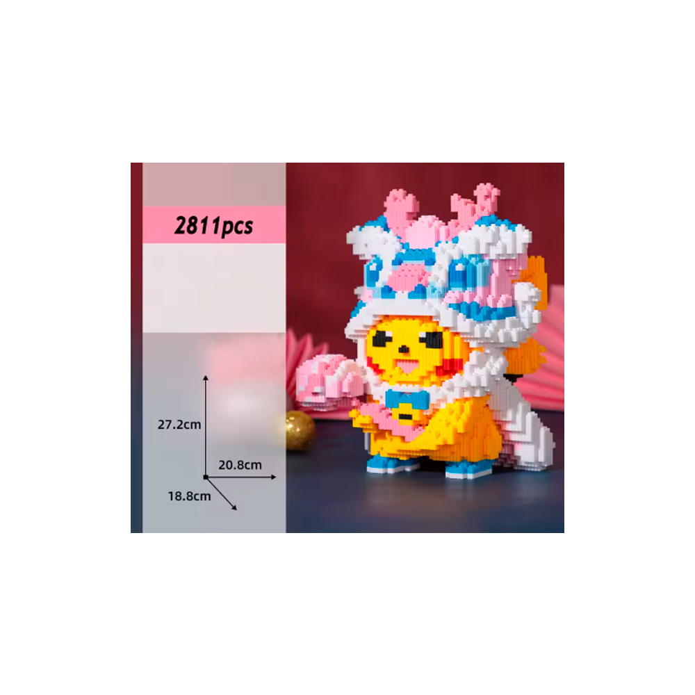 POKEMON FESTIVAL ASIA PIKACHU DRAGON PINK 27 CM - 2
