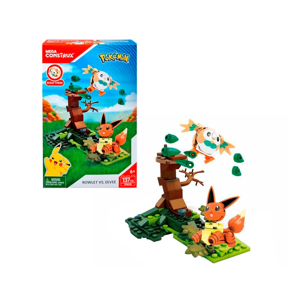 POKEMON MEGA CONSTRUX ROWLET VS EEVEE 137 PIEZAS - 1