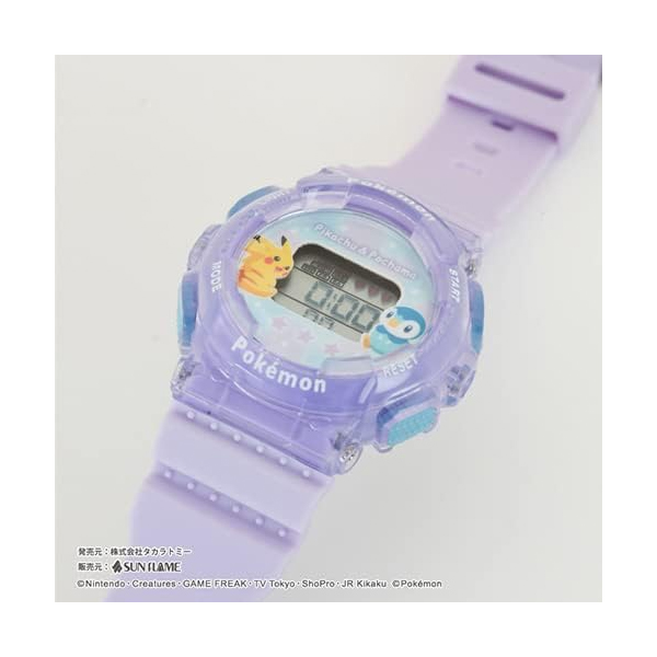 POKEMON RELOJ DIGITAL PIKACHU PIPLUP JAPON - 5
