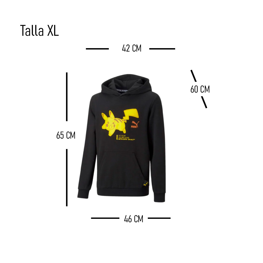 Polera con Capucha Pikachu Talla XL Niños - 2