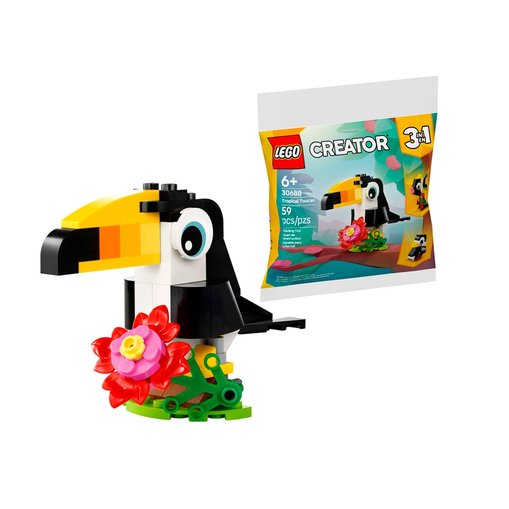 LEGO CREATOR 3 IN 1 TROPICAL TOUCAN TRANSFORMS 30688 - 1