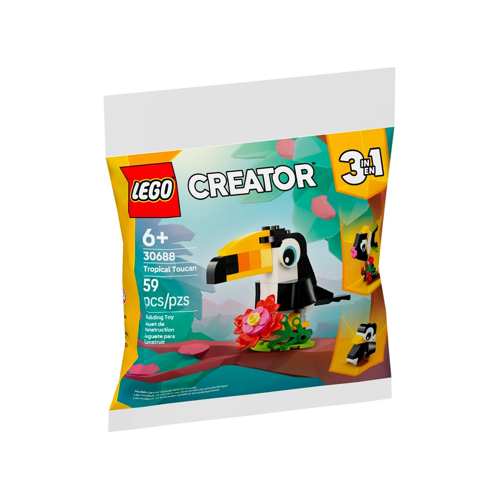 LEGO CREATOR 3 IN 1 TROPICAL TOUCAN TRANSFORMS 30688 - 3