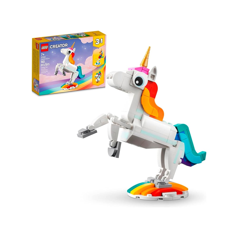 LEGO CREATOR 3 IN 1 MAGICAL UNICORN TOY TRANSFORMS 31140 - 1
