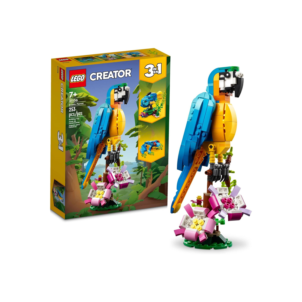 LEGO CREATOR 3 IN 1 EXOTIC PARROT BUILDING TOY SET 31136 - 1