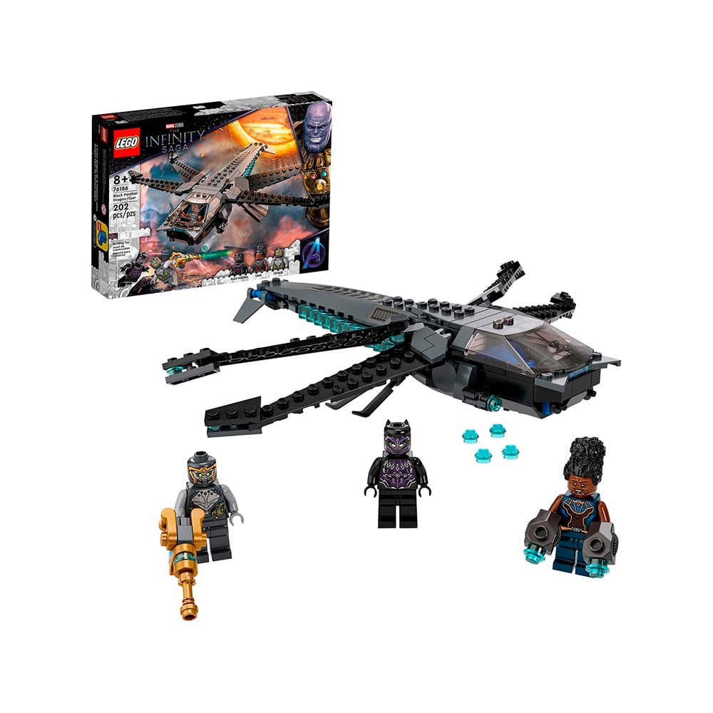 LEGO MARVEL BLACK PANTHER DRAGON FLYER BUILDING KIT 76186 - 1